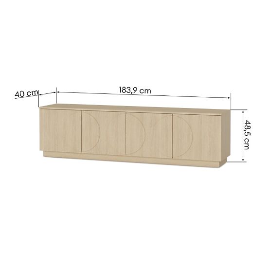TV Cabinet Looneta Vicenza Oak, Arches