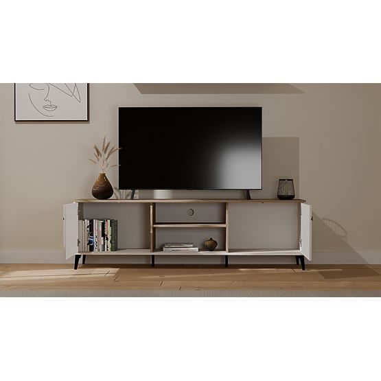TV Cabinet POINT 2D Cashmere Beige Oak Castello TV Cabinet 2 Doors
