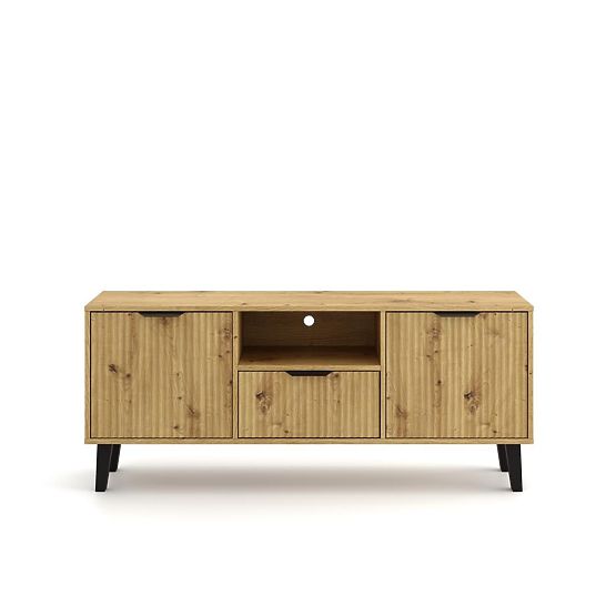 TV Cabinet Scandi 2D1S SLIM OAK ARTISAN
