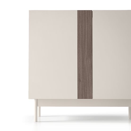 Two-Door Sideboard with Drawers Berula, Cashmere, Walnut Villa