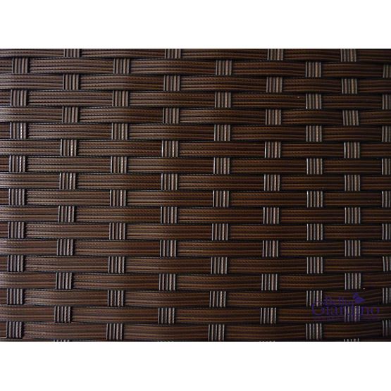 Two-seater Sofa with Technorattan Table TINTO Black