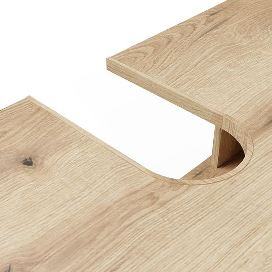 UNDER-SINK CABINET TIGO 1D2S OAK EVOKE 140 CM 2 DRAWERS GROOVED FRONT PANEL WALL-MOUNTED