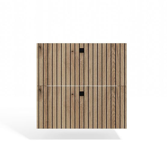 UNDER-SINK CABINET TIGO 60 2S OAK EVOKE 2 DRAWERS GROOVED FRONT PANEL WALL-MOUNTED