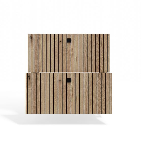 UNDER-SINK CABINET TIGO 60 2S OAK EVOKE 2 DRAWERS GROOVED FRONT PANEL WALL-MOUNTED