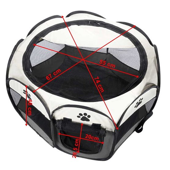 Universal Folding Playpen for Dogs and Cats - Grey