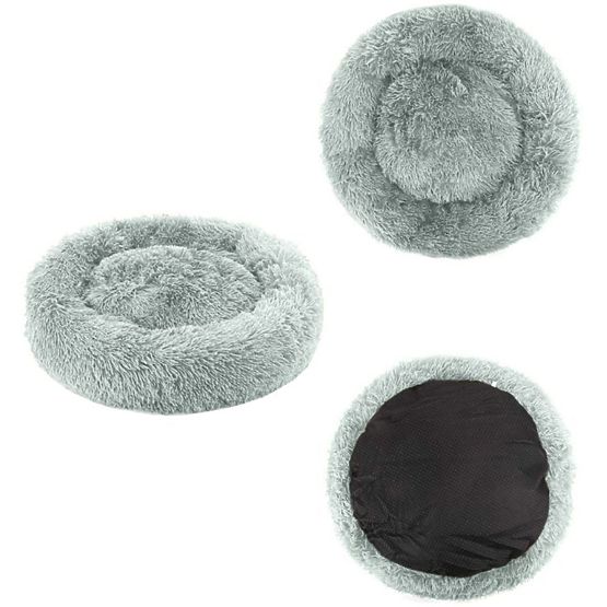 Universal Plush Bed for Dogs and Cats 40 cm - Light Grey