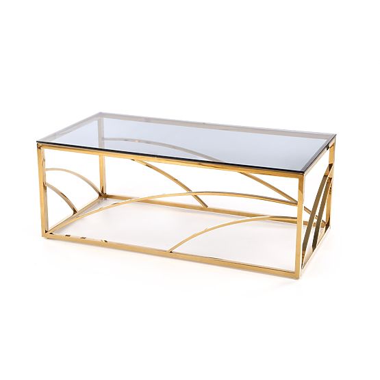UNIVERSE Coffee Table, Frame - Gold, Glass - Smoked (1p=1pc)