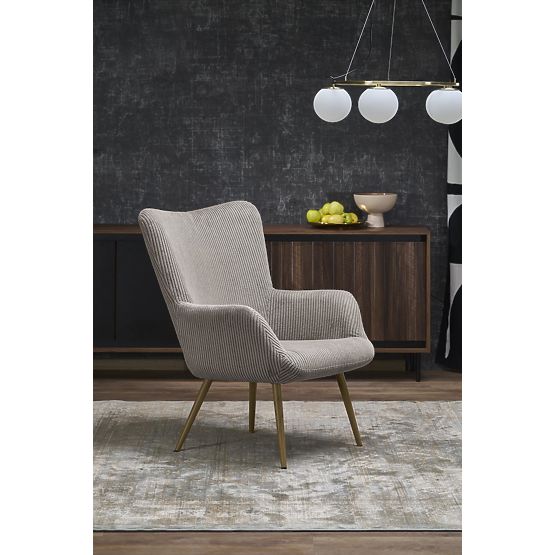 Upholstered armchair AMARO - gray