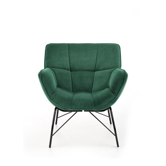Upholstered armchair BELTON - bottle green