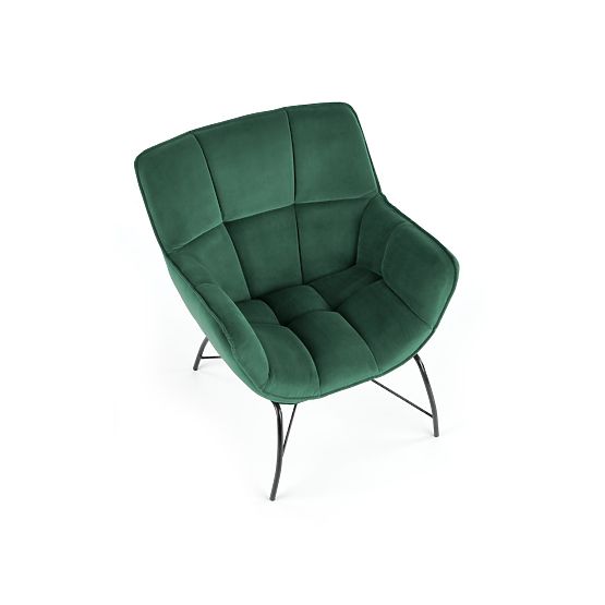 Upholstered armchair BELTON - bottle green