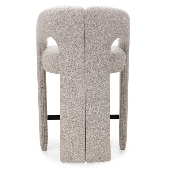 Upholstered Bar Stool Castelo Grey-Beige
