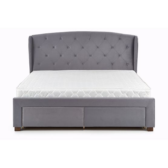 Upholstered bed 160x200 SABRINA - dark grey