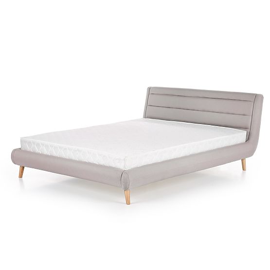 Upholstered bed ELANDA 160X200 cm - light grey