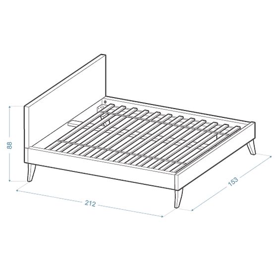 Upholstered bed HEAVEN 140 x 200 cm - Green