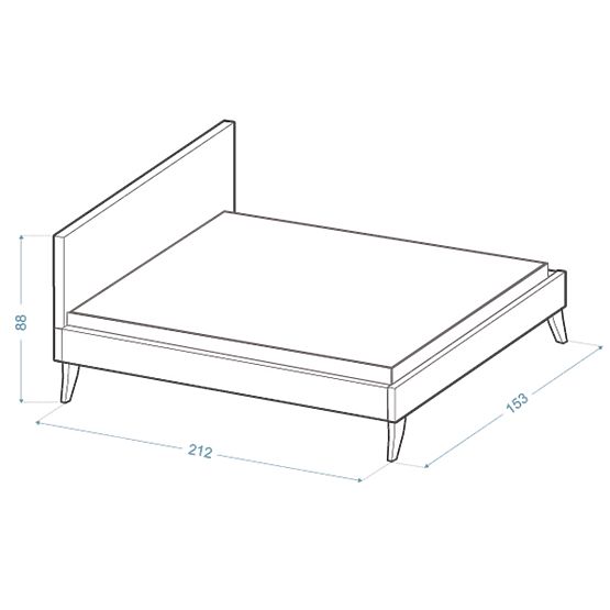 Upholstered bed HEAVEN 140 x 200 cm - Green