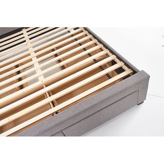 Upholstered Bed MODENA 140 cm with Drawers Grey (6p=1pc)