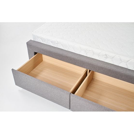 Upholstered Bed MODENA 140 cm with Drawers Grey (6p=1pc)