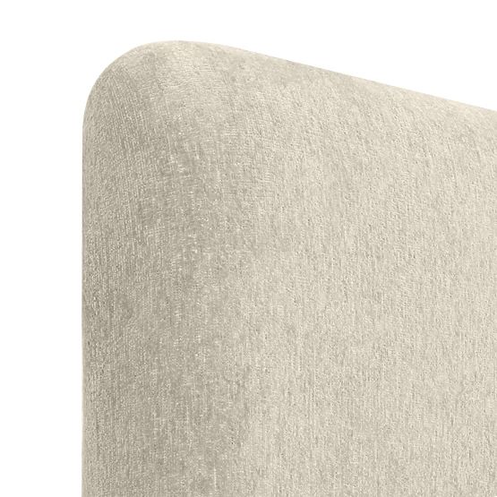 Upholstered Bed Rolly 160x200 cm, with Slatted Frame, Rounded, Light Grey