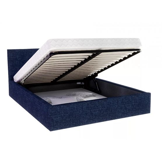 Upholstered bed TULSA 120 x 200 cm - Dark blue