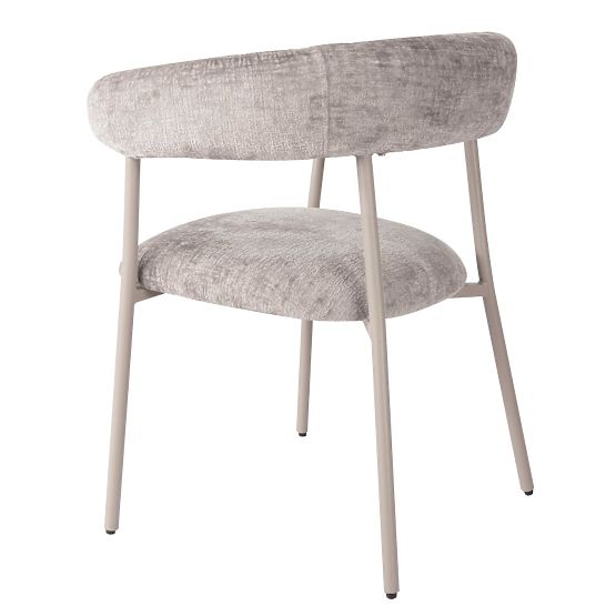 Upholstered Chair Campo, Dark Gray/Cream Legs, Boucle
