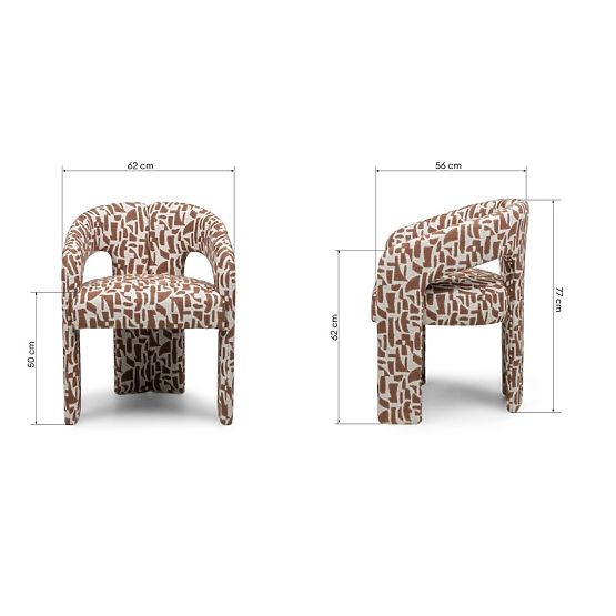 Upholstered Chair Castelo, Marsala