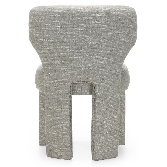 Upholstered Chair Elaine Beige-Grey, Rounded Shapes