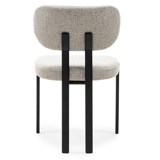 Upholstered Chair Flare, Beige/Black Legs