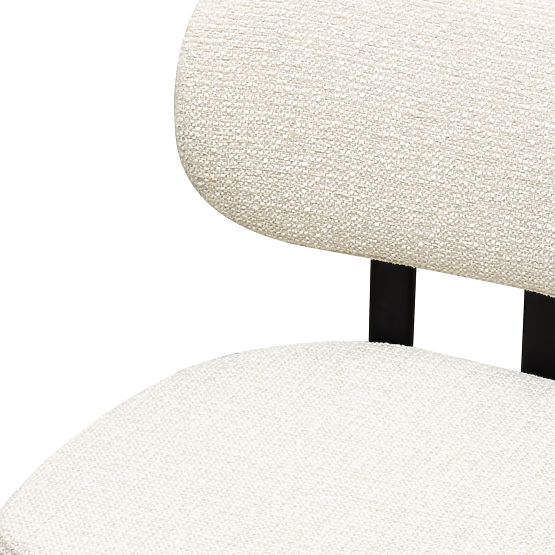 Upholstered Chair Flare, Light Beige/Black Legs