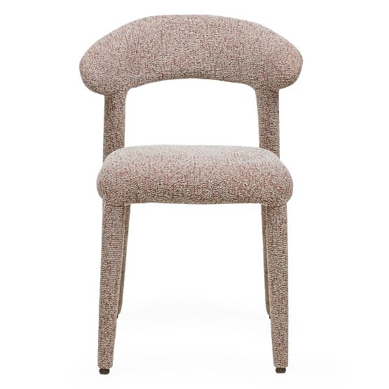 Upholstered Chair Hiroki, Beige-Bordeaux Mélange