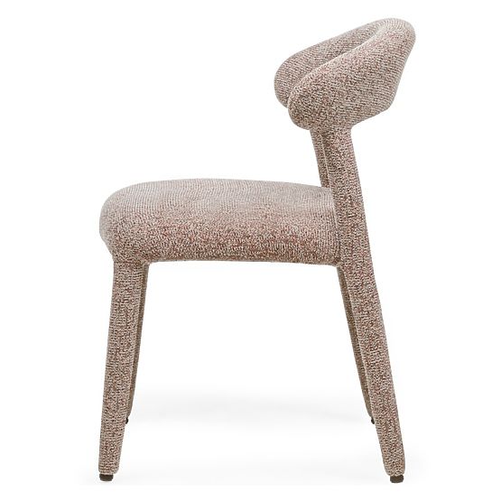 Upholstered Chair Hiroki, Beige-Bordeaux Mélange