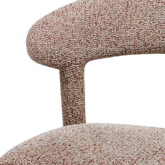 Upholstered Chair Hiroki, Beige-Bordeaux Mélange