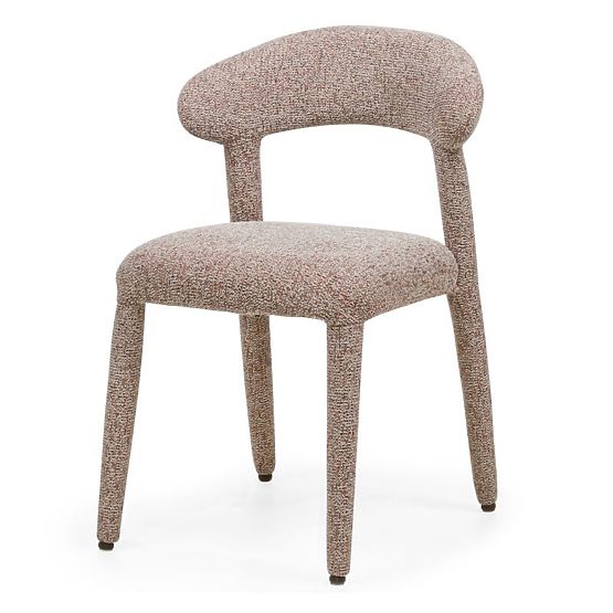 Upholstered Chair Hiroki, Beige-Bordeaux Mélange