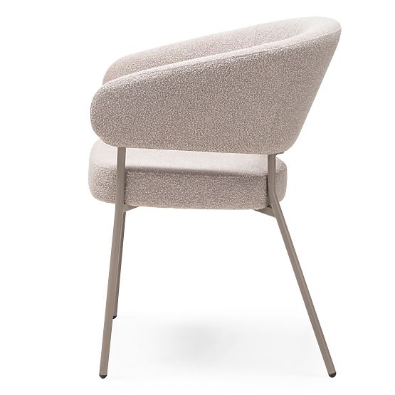 Upholstered Chair Lamu Beige, Bouclé