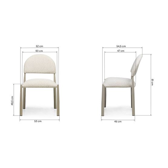 Upholstered Chair Maze Beige-Grey