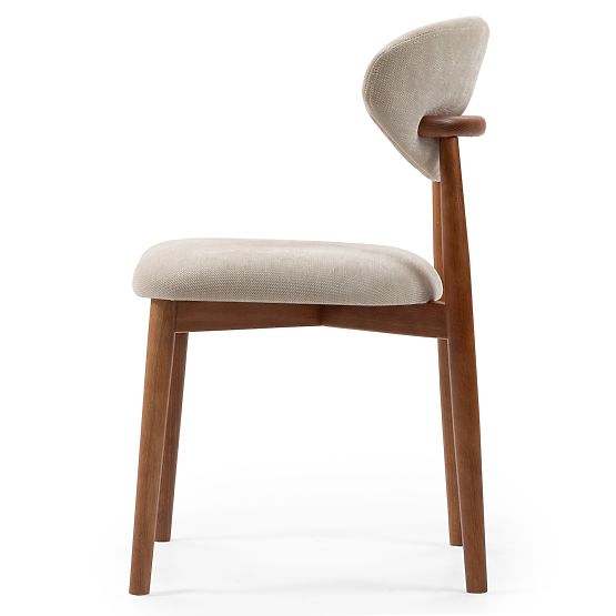 Upholstered Chair Merano Beige/Light Walnut