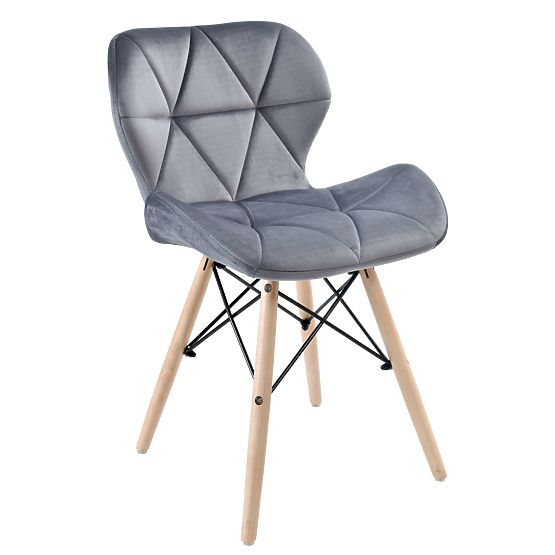 Upholstered Chair MURET VELVET Velvet Graphite