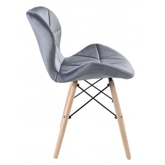 Upholstered Chair MURET VELVET Velvet Graphite