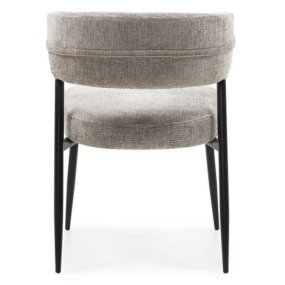 Upholstered Chair Rosario Beige/Black Legs