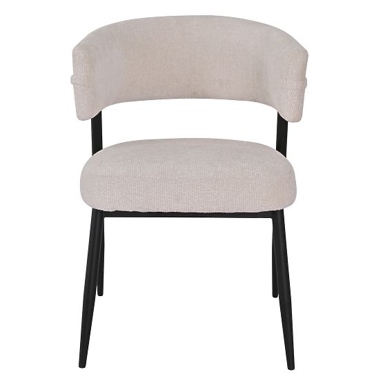 Upholstered Chair Rosario Cream/Black Legs