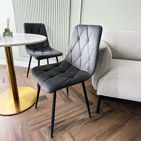 Upholstered Velvet Chair Madison Velvet Graphite