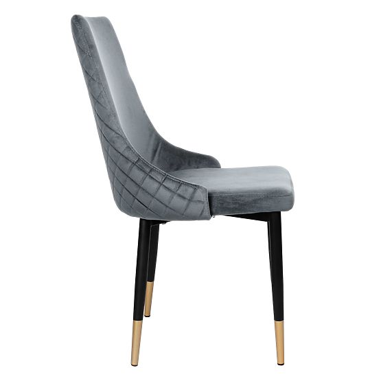 Upholstered Velvet Chair Vermont Velvet Graphite