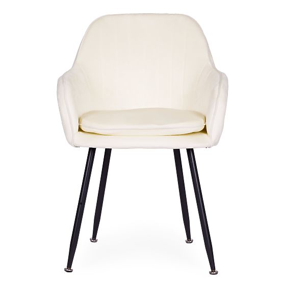 Upholstered Velvet Modern Dining and Living Room Chair Cream ModernHome