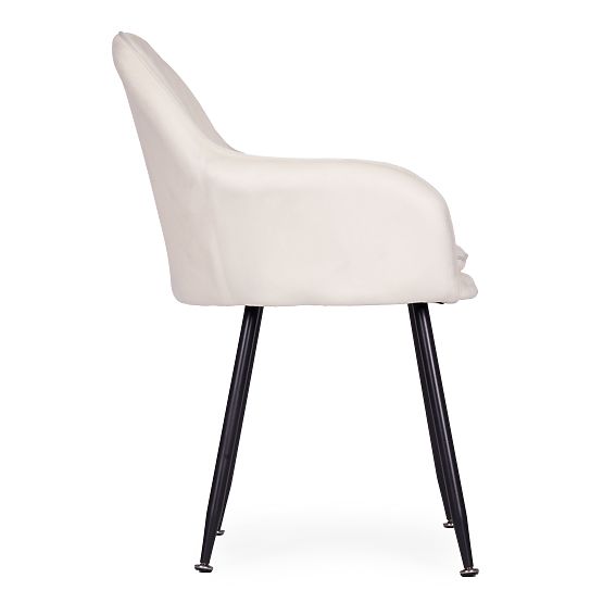 Upholstered Velvet Modern Dining and Living Room Chair Cream ModernHome