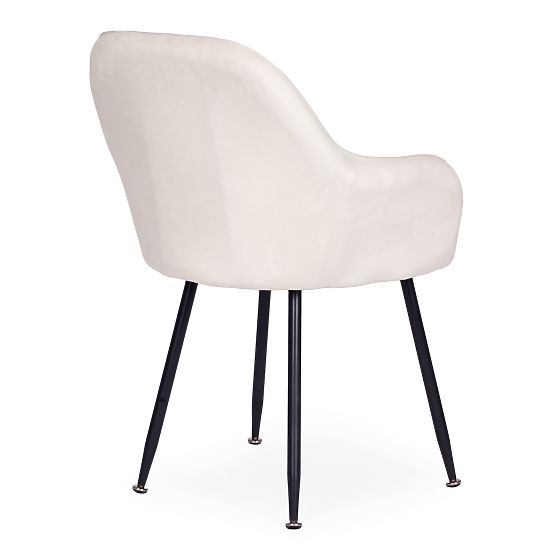Upholstered Velvet Modern Dining and Living Room Chair Cream ModernHome