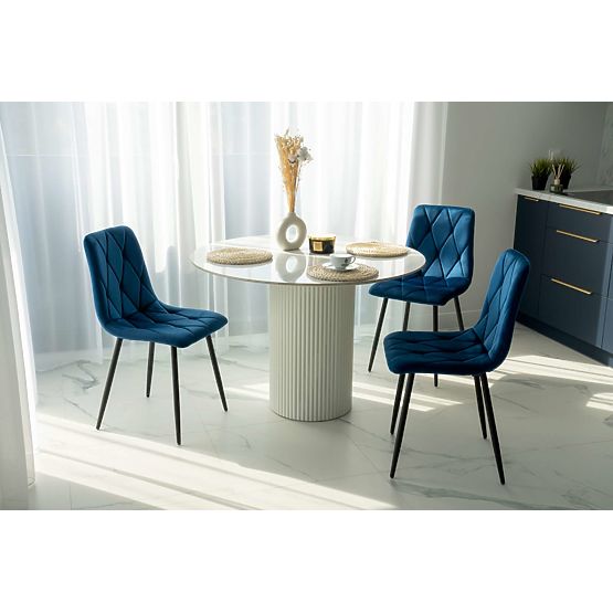 Velvet Upholstered Chair Madison Blue Velvet