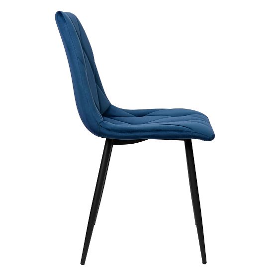 Velvet Upholstered Chair Madison Blue Velvet
