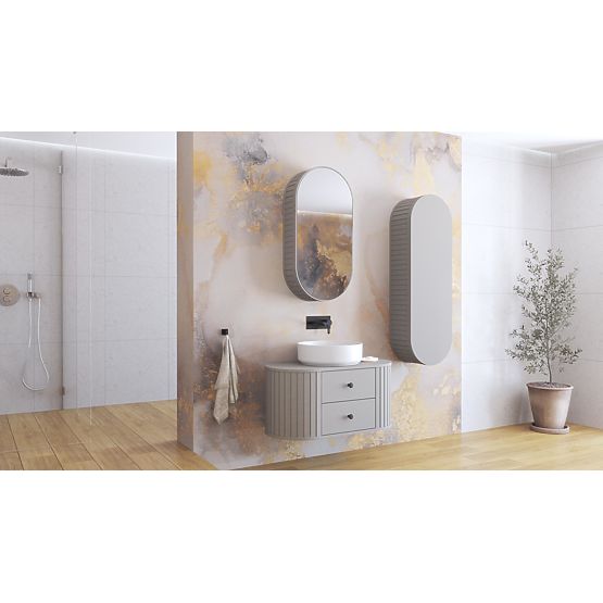 VENEZIA Mirror Cabinet 1D Cashmere (2p=1pc)