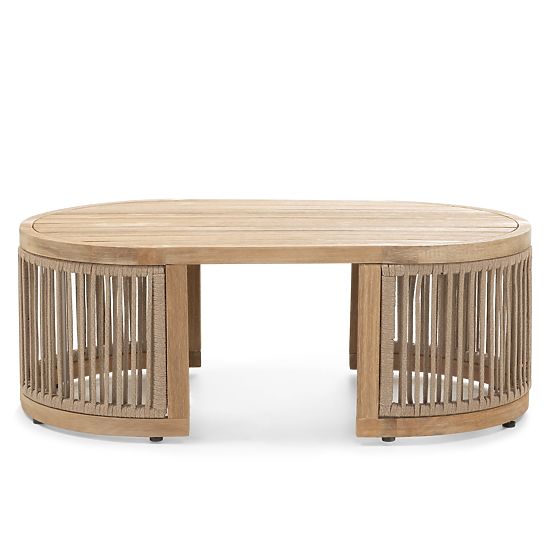 Vetralla Garden Corner Set with Table, Wicker, FSC Acacia Wood, Teak Look, Light Beige