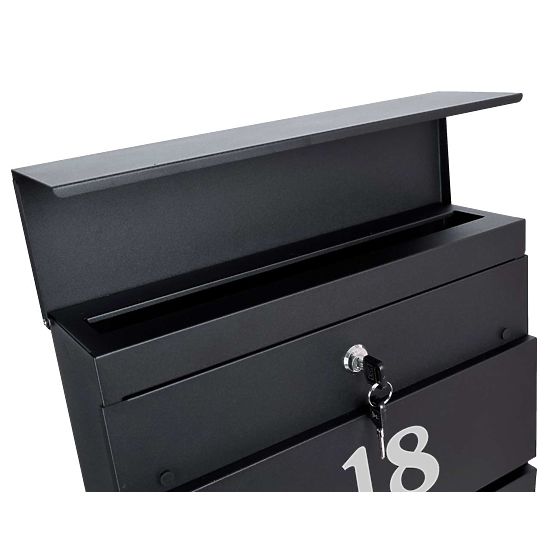 Vidar Black Letter Mailbox with Inscriptions