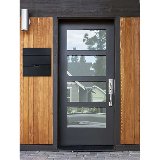 Vidar Black Mailbox for Letters